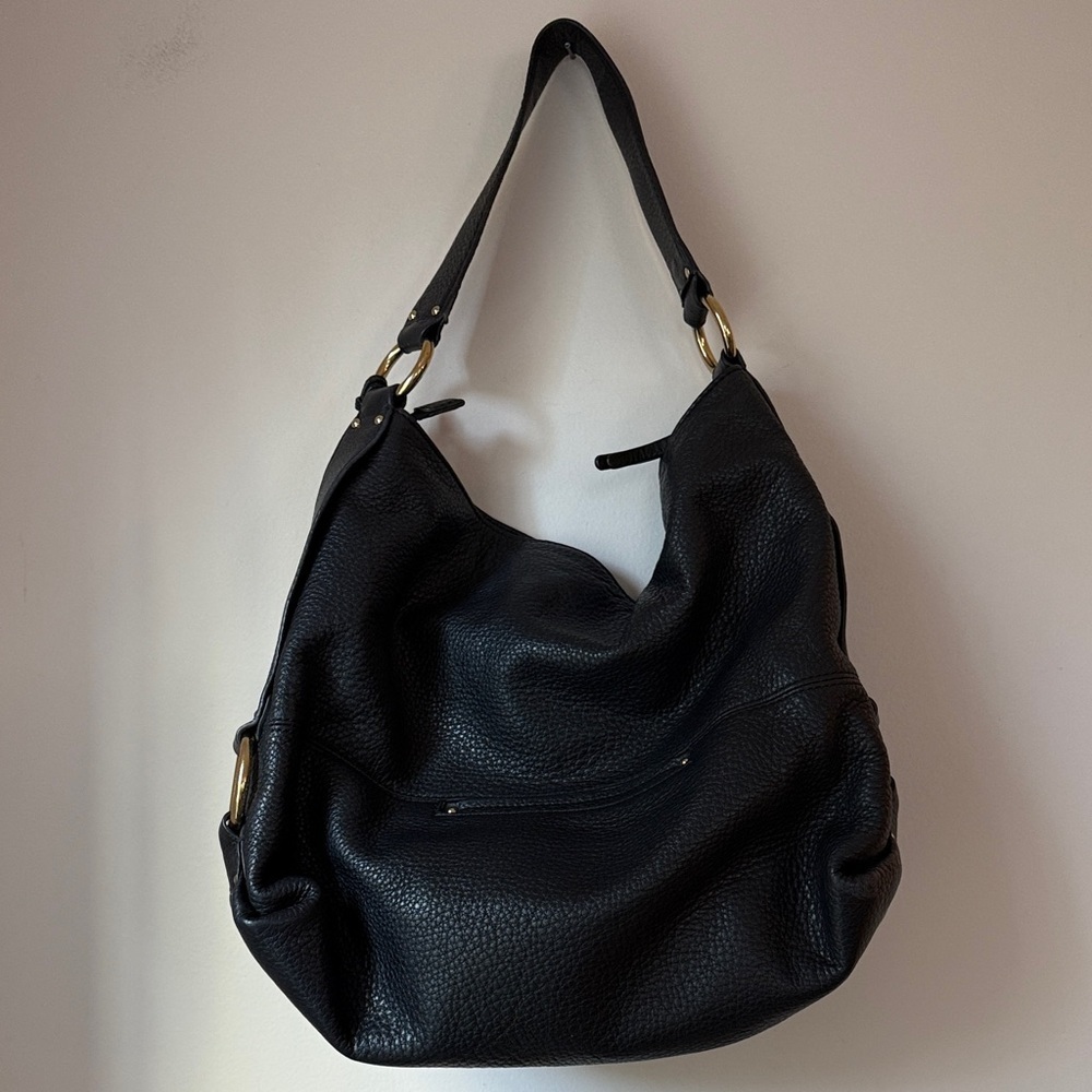 Michael Kors Black Pebbled Leather Hobo Shoulder Bag - Picture 2 of 16